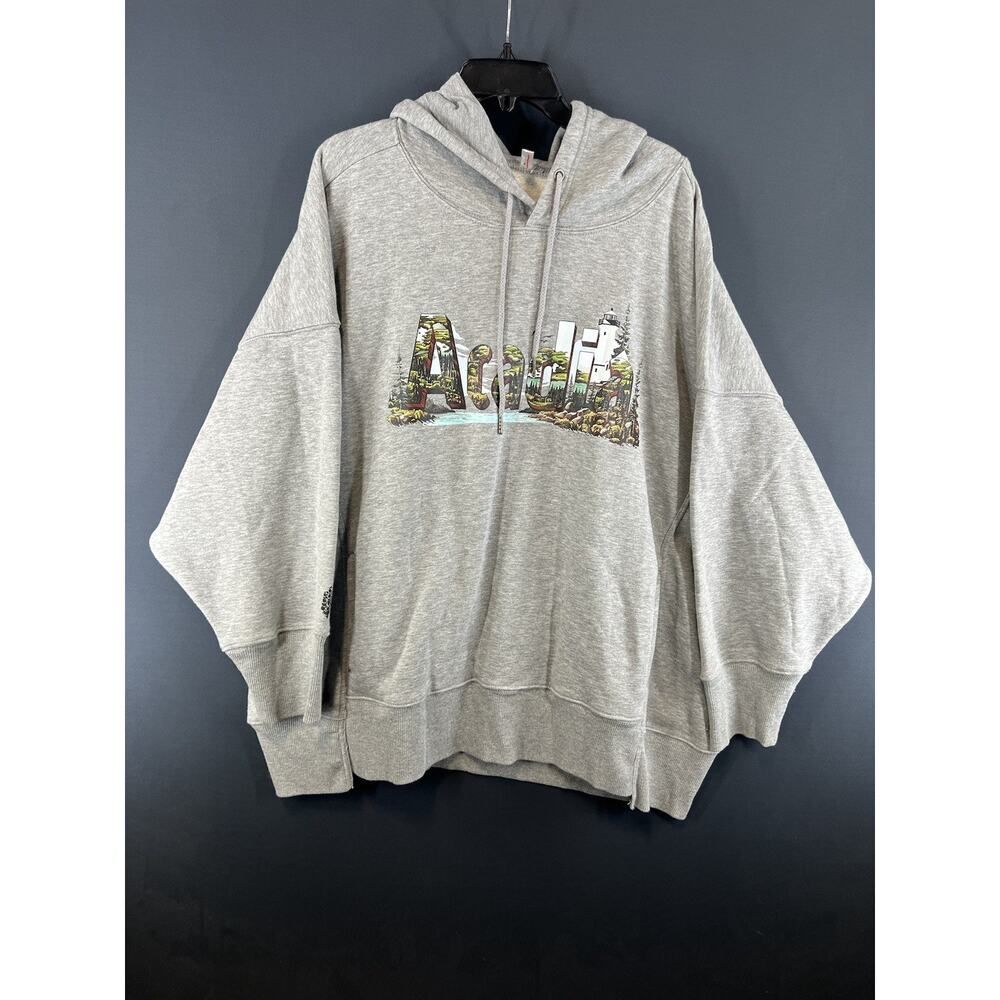 Free People Sprint To The Finish Acadia Hoodie Size Large Grey